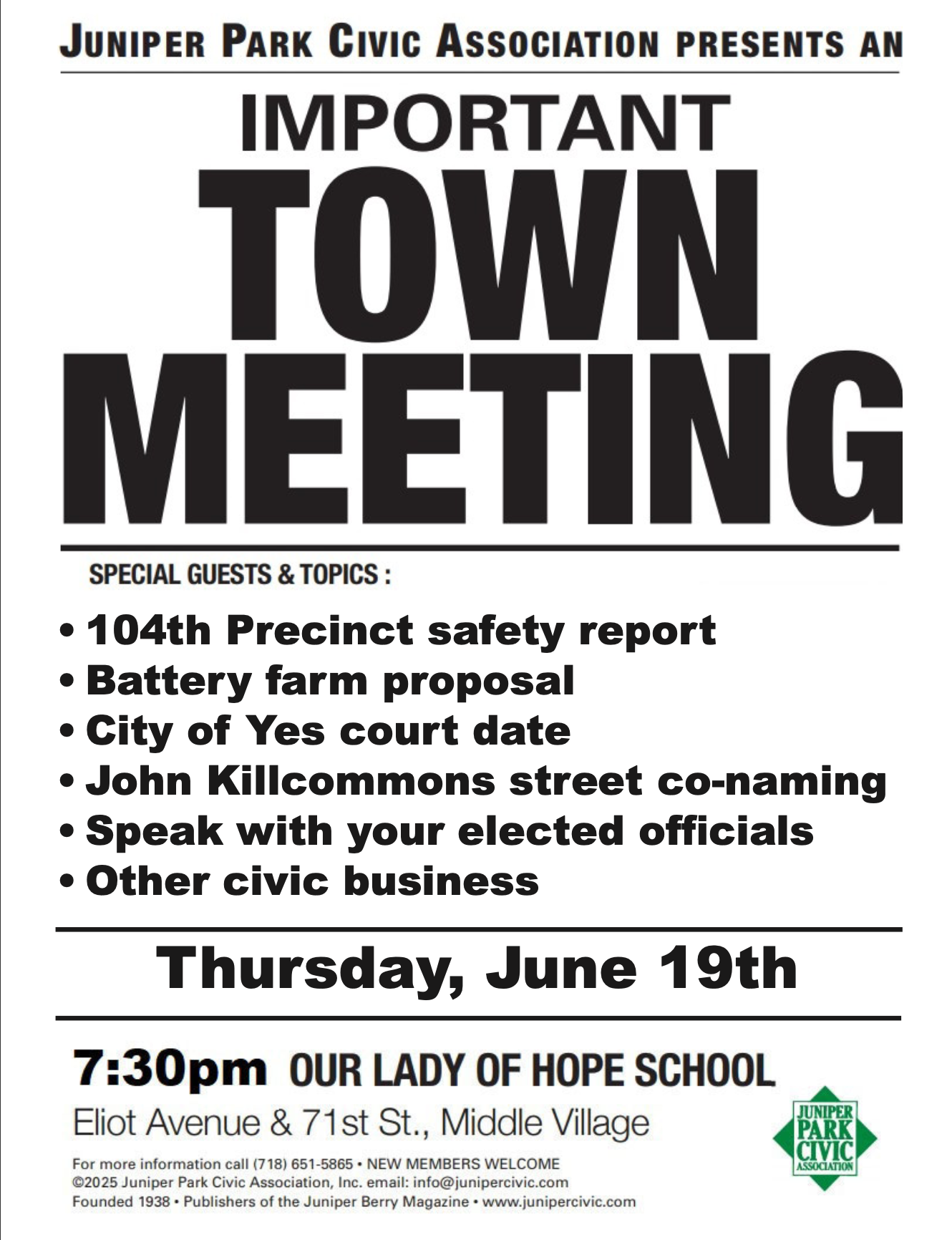 Town Meeting June 19